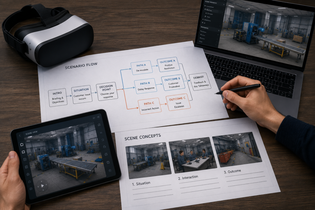 Five-step VR training approach: Define, Partner, Design, Pilot, Scale